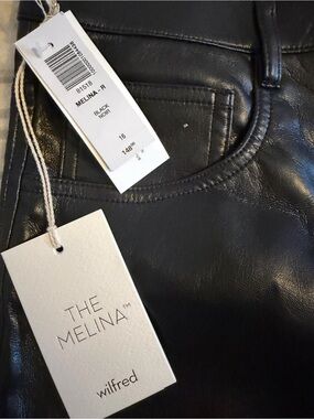Wilfred Black Faux Leather The Melina Pants